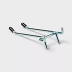 Kit Ganci per Pannelli Forati Silver Steel, 4 Stili, Monouso — 16 pezzi