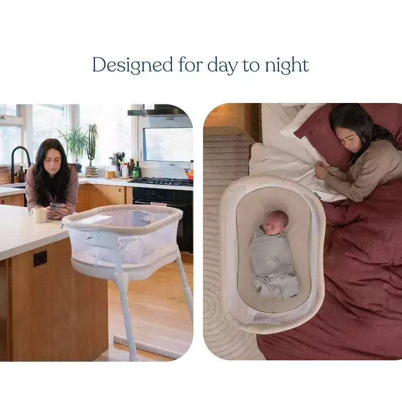 Culla Co-Sleeping Bianca con Pareti in Rete – Struttura in Metallo, Per 1 Neonato, Fino a 9 kg