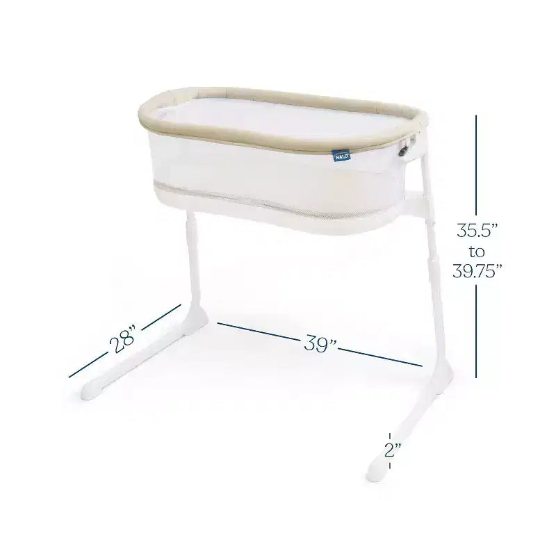 Culla Co-Sleeping Bianca con Pareti in Rete – Struttura in Metallo, Per 1 Neonato, Fino a 9 kg