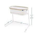 Culla Co-Sleeping Bianca con Pareti in Rete – Struttura in Metallo, Per 1 Neonato, Fino a 9 kg