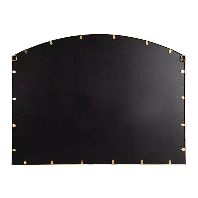 Specchio da parete ad arco dorato, finitura anticata, pannello singolo, 36"×27"