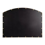 Specchio da parete ad arco dorato, finitura anticata, pannello singolo, 36"×27"
