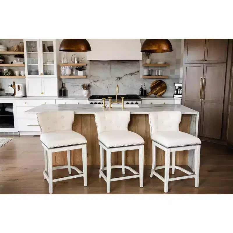 Sgabello da bar ad altezza bancone con schienale a pozzetto, grigio cenere / tessuto rovere naturale, senza braccioli, 1 posto