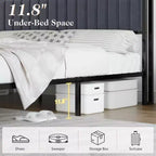Struttura letto in velluto color crema/grigio/blu navy con luci LED e poggiapiedi contenitore – Matrimoniale francese/Matrimoniale standard/King size, 1-2 persone