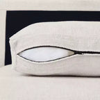 Divano Sezionale Modulare a 3 Posti in ciniglia Nero / Grigio / Bianco con Pouf Contenitore