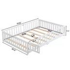 Struttura letto in legno massello a pavimento, singola, grigio/naturale/bianco, bambini (2-12 anni), 1 bambino