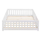 Struttura letto in legno massello a pavimento, singola, grigio/naturale/bianco, bambini (2-12 anni), 1 bambino