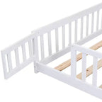 Struttura letto in legno massello a pavimento, singola, grigio/naturale/bianco, bambini (2-12 anni), 1 bambino