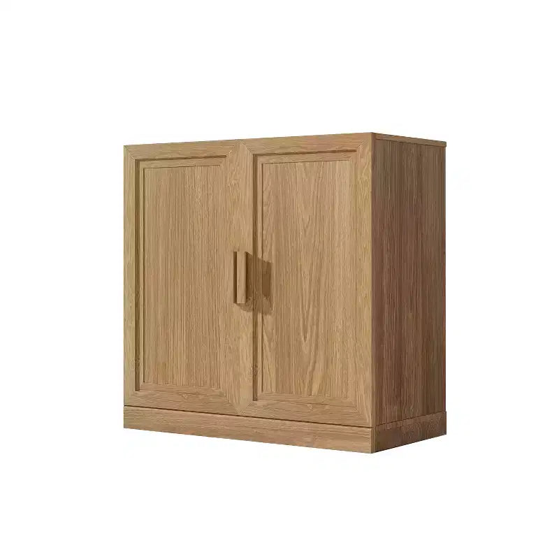 Armadio contenitore a 4 ante effetto legno nero, 72"H x 31"W x 16"D