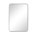 Specchio da parete rettangolare argento, 81x56 cm, da parete