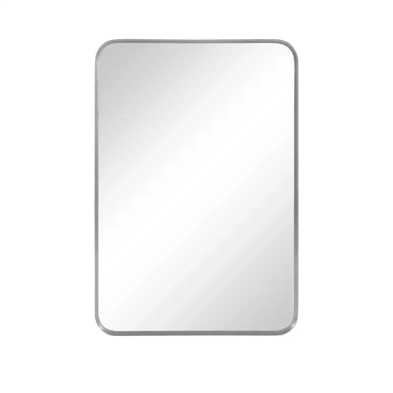 Specchio da parete rettangolare argento, 81x56 cm, da parete