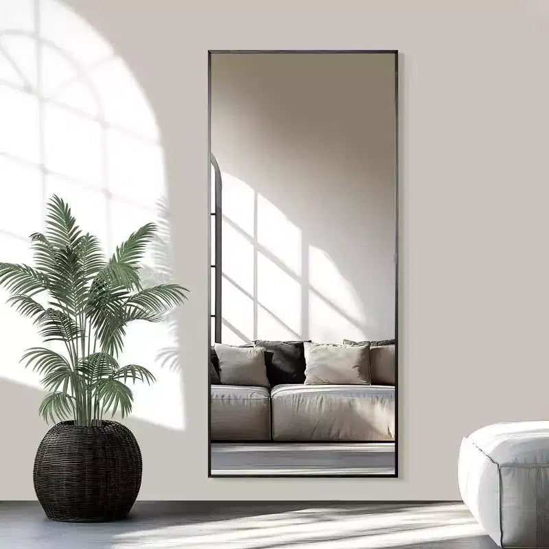 Specchio da parete rettangolare argento, 81x56 cm, da parete