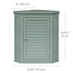 Pensile ad angolo a due ante, blu navy/verde salvia/bianco, 1 unità