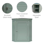 Pensile ad angolo a due ante, blu navy/verde salvia/bianco, 1 unità