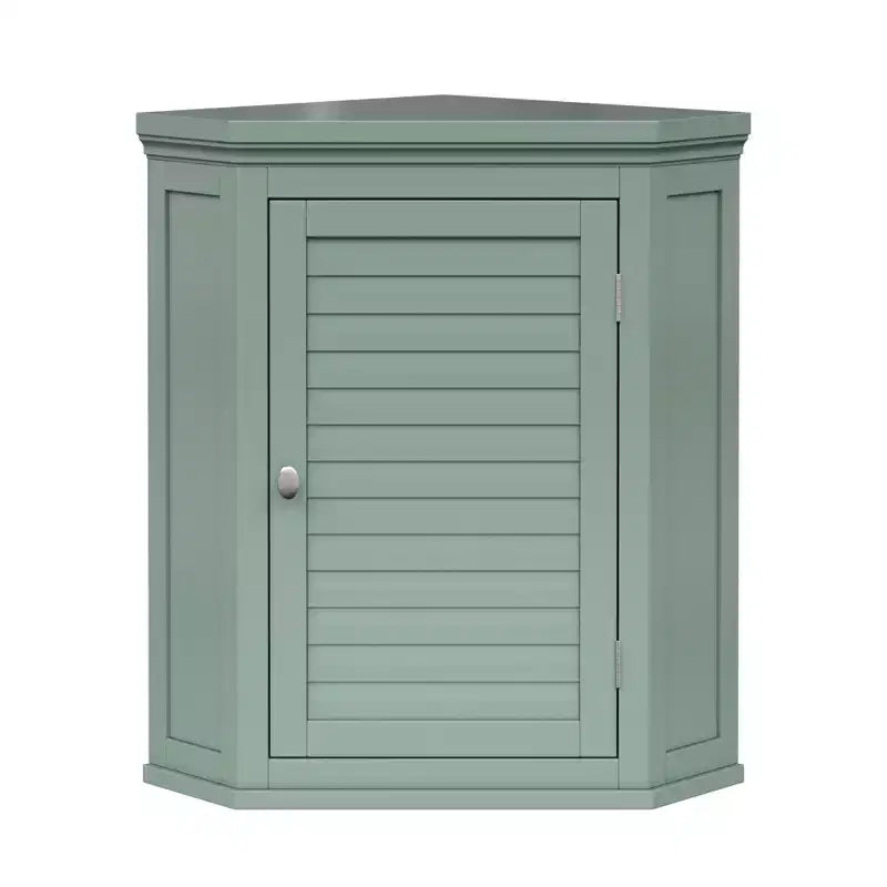 Pensile ad angolo a due ante, blu navy/verde salvia/bianco, 1 unità