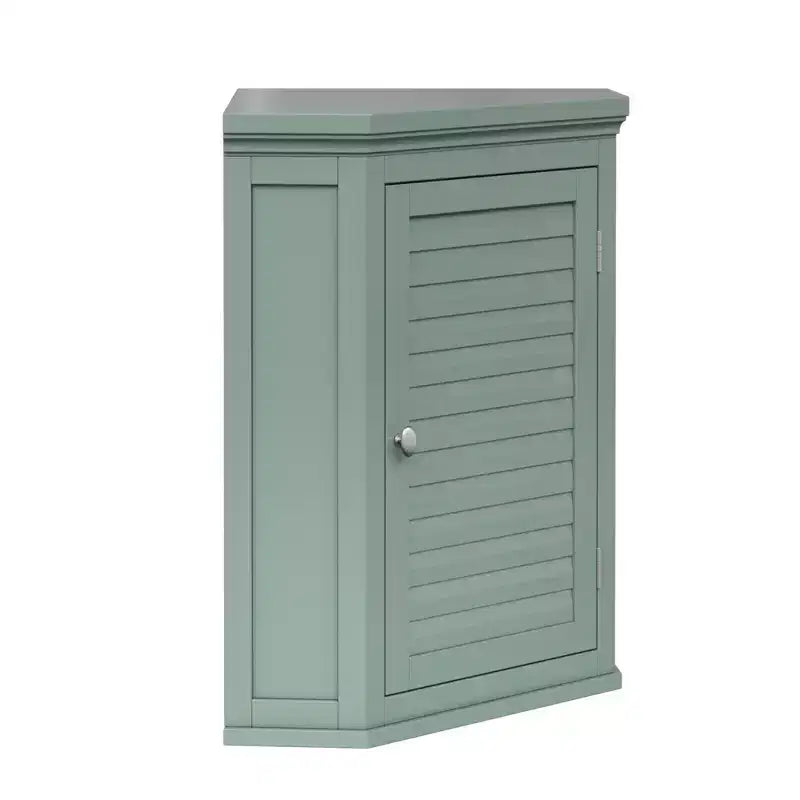 Pensile ad angolo a due ante, blu navy/verde salvia/bianco, 1 unità