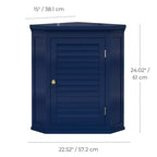 Pensile ad angolo a due ante, blu navy/verde salvia/bianco, 1 unità