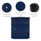 Pensile ad angolo a due ante, blu navy/verde salvia/bianco, 1 unità