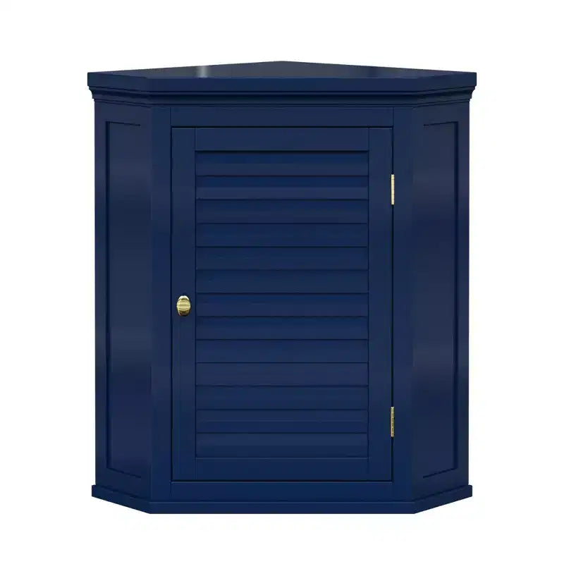 Pensile ad angolo a due ante, blu navy/verde salvia/bianco, 1 unità