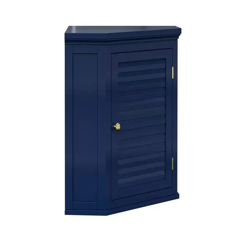 Pensile ad angolo a due ante, blu navy/verde salvia/bianco, 1 unità