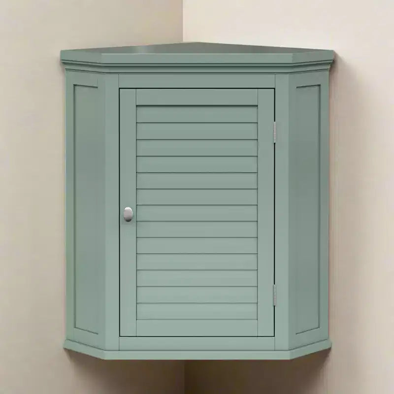 Pensile ad angolo a due ante, blu navy/verde salvia/bianco, 1 unità