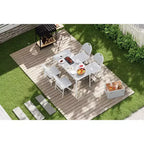 Set da 4 sedie e tavolo da gioco pieghevole in PU nei colori Beige/Nero/Bianco, 4 posti