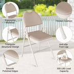 Set da 4 sedie e tavolo da gioco pieghevole in PU nei colori Beige/Nero/Bianco, 4 posti