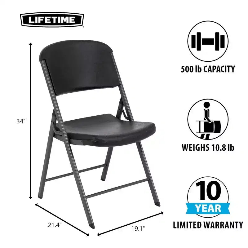 Sedia Pieghevole Confezione da 4, Schienale Alto, Beige / Nero / Bianco sporco / Bianco, Posti a sedere 4
