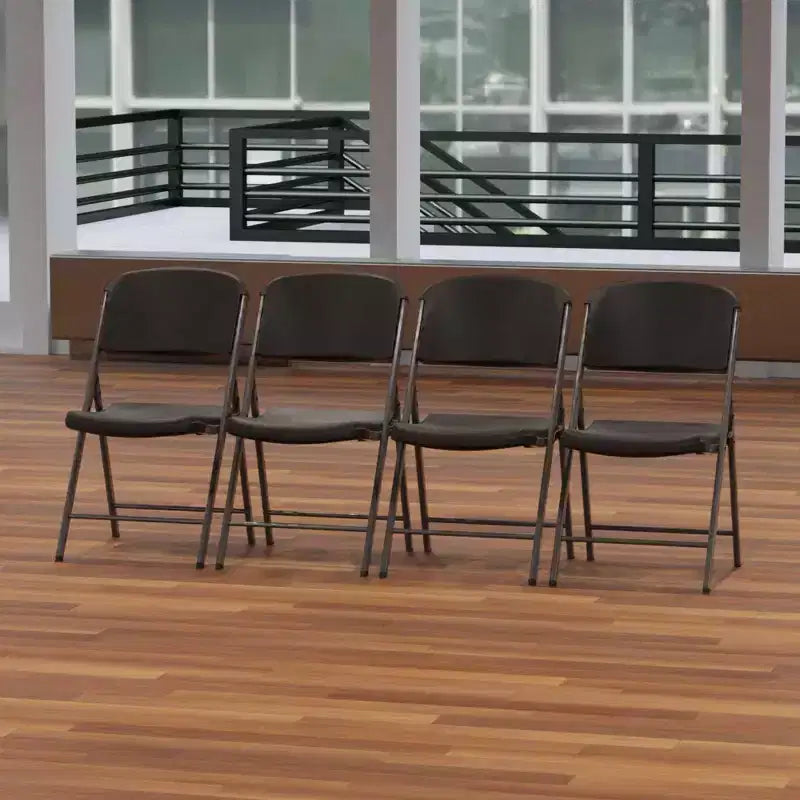Sedia Pieghevole Confezione da 4, Schienale Alto, Beige / Nero / Bianco sporco / Bianco, Posti a sedere 4