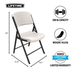 Sedia Pieghevole Confezione da 4, Schienale Alto, Beige / Nero / Bianco sporco / Bianco, Posti a sedere 4