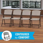Sedia Pieghevole Confezione da 4, Schienale Alto, Beige / Nero / Bianco sporco / Bianco, Posti a sedere 4