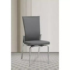Sedia laterale in similpelle con schienale mobile, set da 2