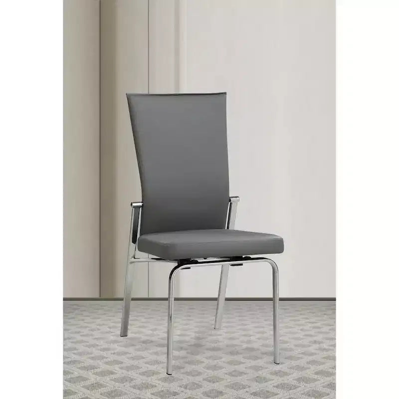 Sedia laterale in similpelle con schienale mobile, set da 2