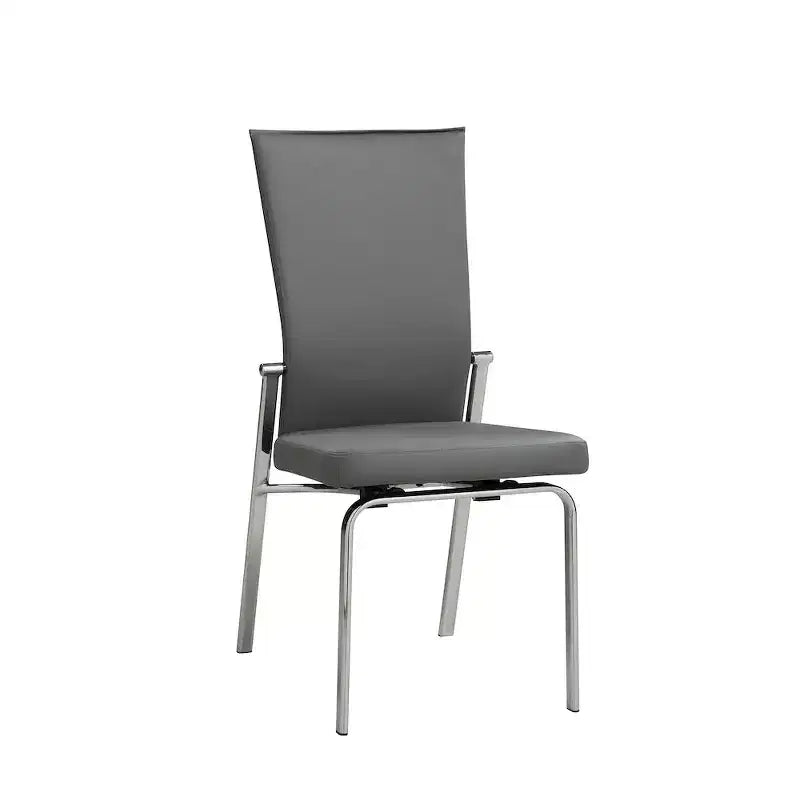 Sedia laterale in similpelle con schienale mobile, set da 2