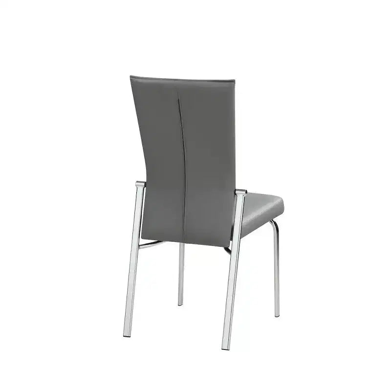 Sedia laterale in similpelle con schienale mobile, set da 2