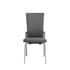 Sedia laterale in similpelle con schienale mobile, set da 2