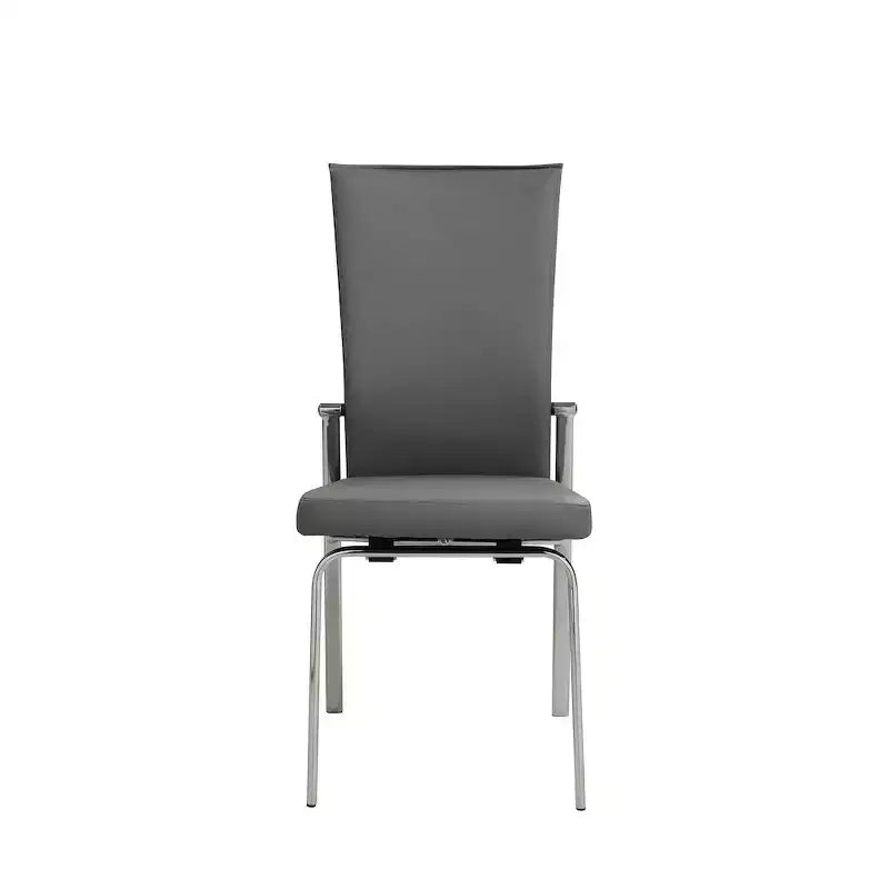 Sedia laterale in similpelle con schienale mobile, set da 2