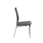 Sedia laterale in similpelle con schienale mobile, set da 2