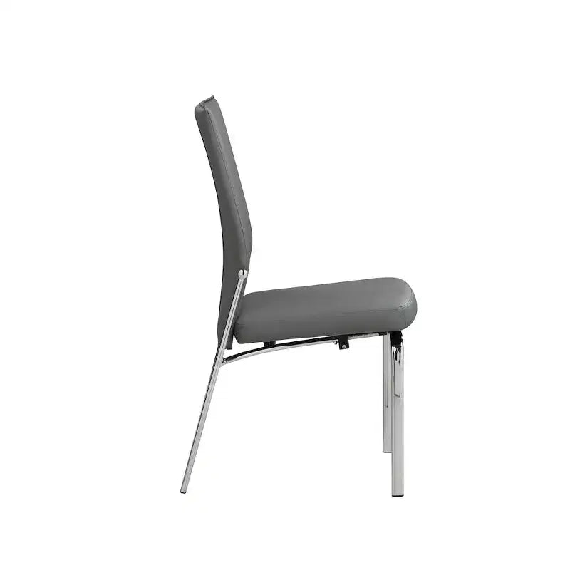 Sedia laterale in similpelle con schienale mobile, set da 2