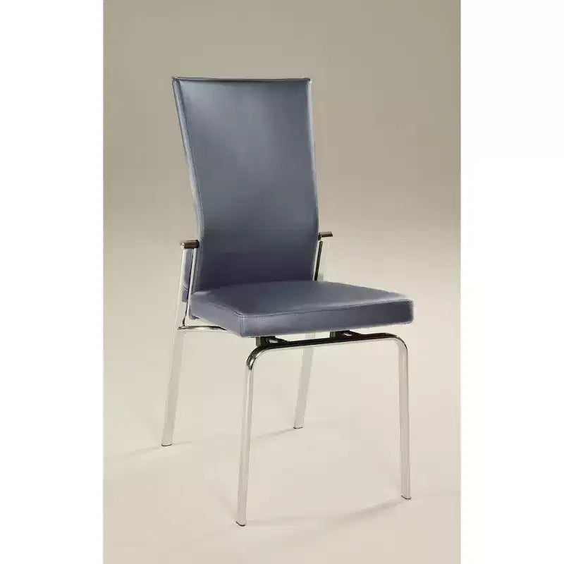 Sedia laterale in similpelle con schienale mobile, set da 2