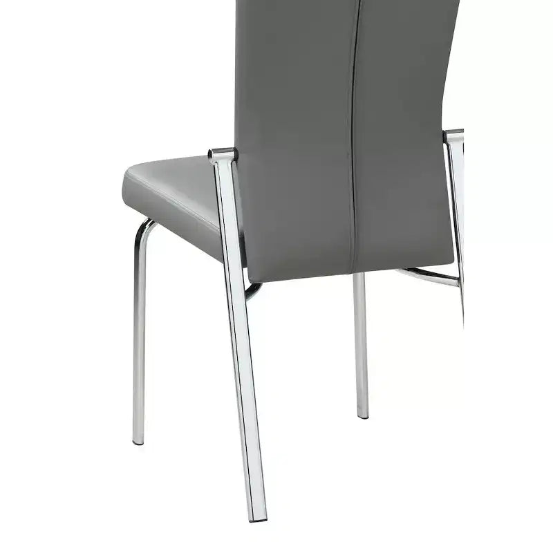 Sedia laterale in similpelle con schienale mobile, set da 2
