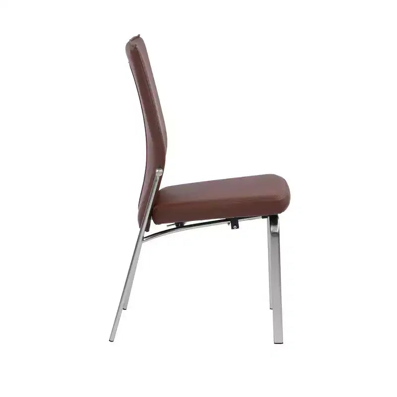 Sedia laterale in similpelle con schienale mobile, set da 2