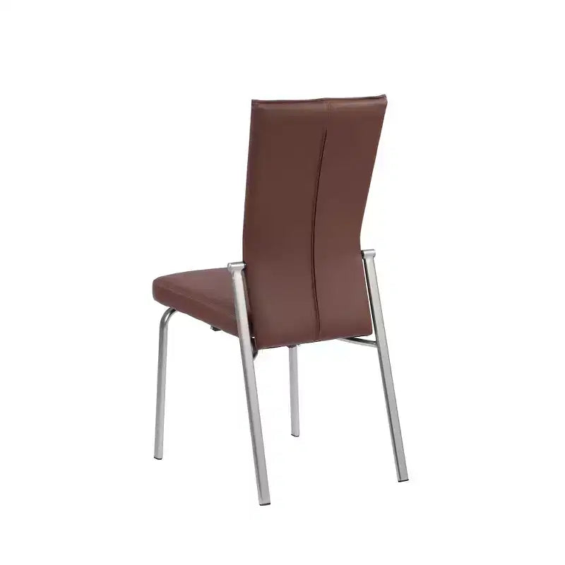 Sedia laterale in similpelle con schienale mobile, set da 2