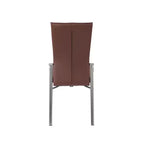 Sedia laterale in similpelle con schienale mobile, set da 2
