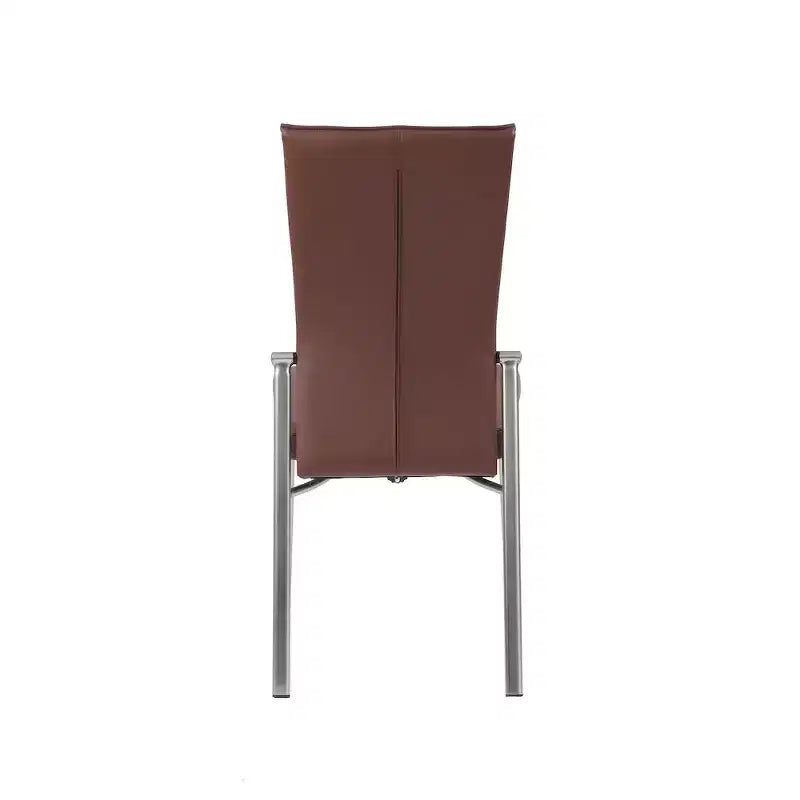 Sedia laterale in similpelle con schienale mobile, set da 2
