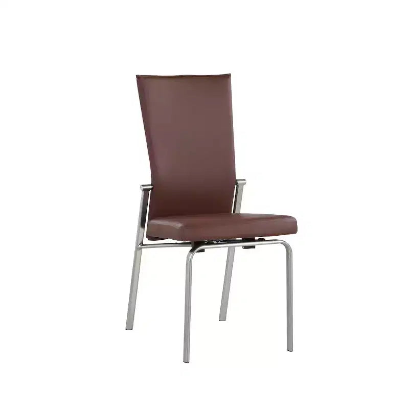 Sedia laterale in similpelle con schienale mobile, set da 2