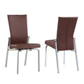 Sedia laterale in similpelle con schienale mobile, set da 2