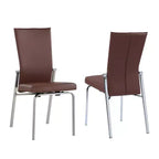 Sedia laterale in similpelle con schienale mobile, set da 2