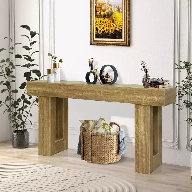 Consolle in legno marrone, rettangolare, 160 cm, per 1 persona