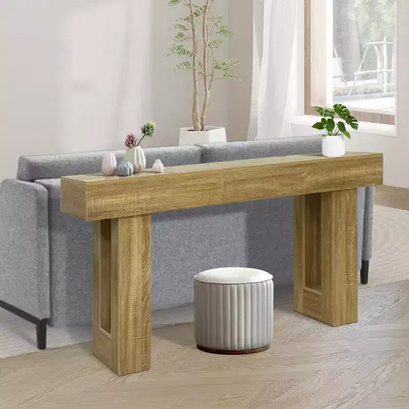 Consolle in legno marrone, rettangolare, 160 cm, per 1 persona